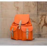 SAC A DOS CUIR ORANGE | Font-Romeu 